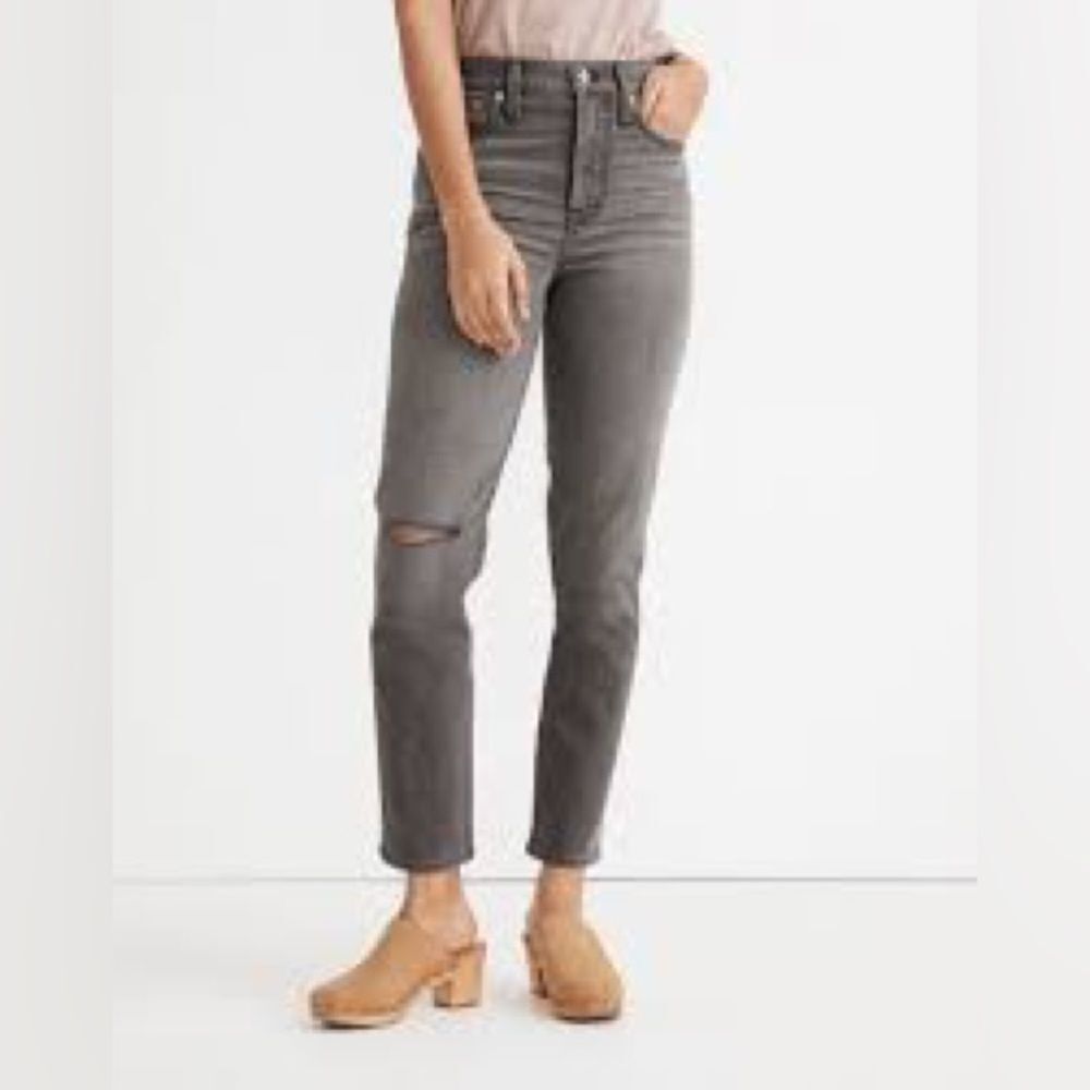 MADEWELL Jeans The Perfect Vintage Connell Wash Ripped Edition Gray Size 26